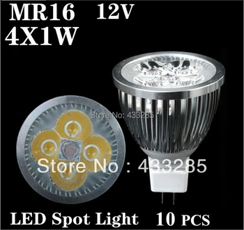 10VNT MR16 4W 5W 12V Balta/Šiltai Balta Aukšto Ryškumo LED Lemputės, Led Spot Light Nemokamas Pristatymas 18