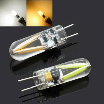 2-5vnt 3W G4 COB LED, Kaitinamosios Lemputės, AC/DC 12V Pakeisti 15W Halogeninės Lempos, skaidraus Stiklo Sietynas Dėmesio Bombillas Lamparas 15