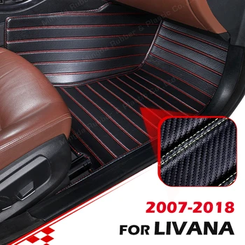 Custom Anglies Pluošto stiliaus Grindų Kilimėliai Nissan Livina 2007-2018 17 16 15 14 13 12 11 10 Pėdų Kilimų Auto Interjero Priedai