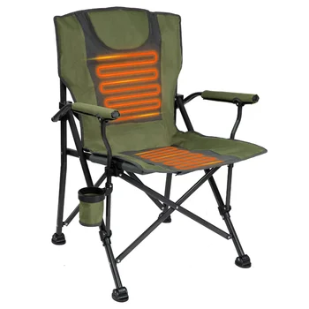 Prabanga Šildomos Nešiojamieji Stovykla Kėdė - Žalia/Pilka - Puikus Kempingas, Sporto ir Paplūdimio paplūdimio kėdės lauko kėdė 19