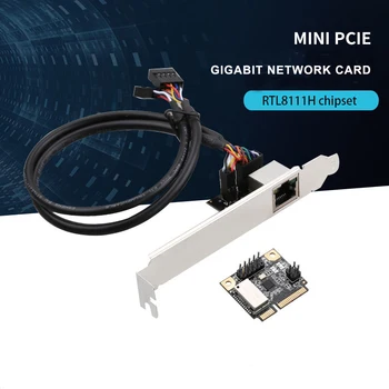 Su RTL 8111H chip greitųjų už Desktop PC MINI Gigabit PCI-E Tinklo plokštė RJ45 Fast Ethernet žaidimų prisitaikanti 10/100/1000mbps