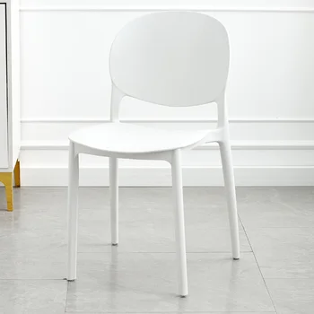 Minimalistinio Pigaus Plastiko Valgomojo Kėdės Grindų Raštas Pigūs, Valgomojo Kėdės Baltos Nugaros Atrama, Šėrimo Karieta Namų Baldai 2