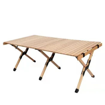 Lauko kiaušinių roll stalas medžio masyvo, sulankstomas stalas ir kėdės kempingas lentelė iškylą lentelėje nešiojamų kempingas kelionės iškylą stalo 22