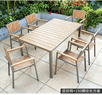 Lauko plastikinės ir medinės lentelės ir kėdės kiemas, apsaugos nuo saulės atviru dangumi, balkonas, lauko, laisvalaikio, sodo stalai ir kėdės