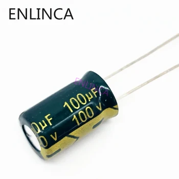 20pcs/daug BC13 aukšto dažnio žemo impedanso 100v 100UF aliuminio elektrolitinių kondensatorių dydis 10*13 100UF 20% 19