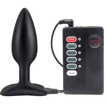 Elektros šoko silikono analinis kaištis multi-dažnio SM impulso G spot prostatos masažo terapija gėjų buttplug flirtuoti vyras moteris sekso žaislai 11