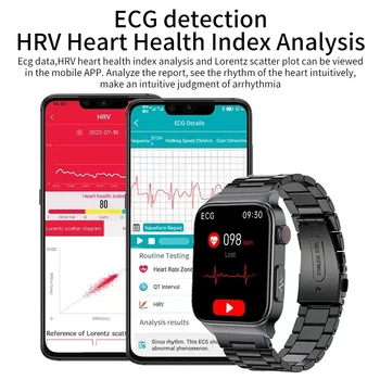Naujas 1.7 Colių Kūno Temperatūra, Širdies ritmas, Kraujo Spaudimas SPO2 Vandeniui IP68 Lazerio EKG+PPG Daugiafunkcinis Smart Žiūrėti 9