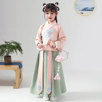 Kinijos Mergaičių Hanfu Suknelė Gražių Vaikų Fotografija Kalėdų Derliaus Vaikų Senovės Pasakų Princesė Fotosesiją Cosplay Chalatai 10