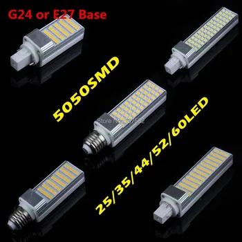 led kukurūzų lemputės SMD 5050 led lempa 180 degeree AC85-265V 9W 7W 10W 12W 15W E27, led apšvietimas, G24 led lemputės 19
