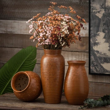 Grubios Keramikos Vaza Šiuolaikinės Paprastas Apdailos Kambarį Gėlių Kompozicijų Kinijos Stalo Apdailos Keramikos Puodą Keramikos Srautas