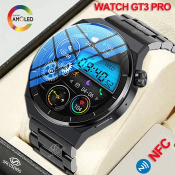 2023 NFC Smart Watch Vyrų AMOLED 390*390 HD Ekranas GT3 Pro 