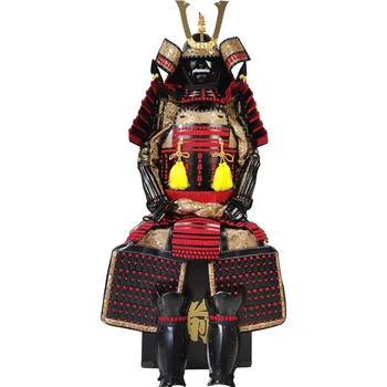 Japonų Senovės Tradicinės Samurajų Šarvus Generolai Matsudaira Hirotada Kostiumas Japonijos Kariai Šarvų Šalmas Nešiojami 11