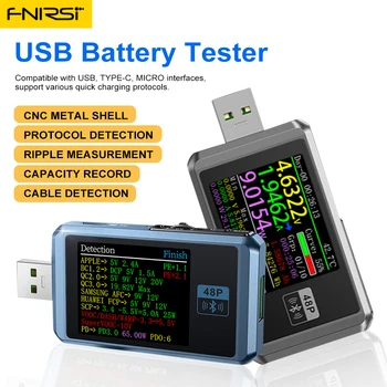 USB Akumuliatoriaus Testeris Voltmeter Ammeter Dabartinis Įtampos Detektorius Tipas-C Greitai Mokesčio Nustatymo Sukelti Talpa Ripple Matavimo 21