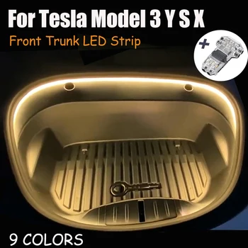 LED Automobilio Priekinio Kamieno Šviesos Ruože Lengva Įdiegti Modifikuotų Apšvietimas Tesla Model 3 Y S X 5M Neoninės Lempos Galiniai Kamieno Gyvinti LED 3