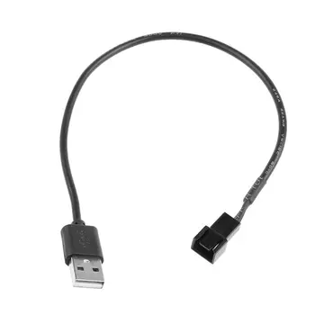 USB 2.0 A Male Į 3-Pin Male Jungtis Adapterio Kabelis, Skirtas 5V Kompiuteris PC Ventiliatorius 2