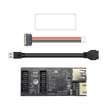 USB3.2 Gen1 19Pin Plokštė Splitter, su 19Pin, kad ESU Kabelis,Stabilus Perdavimo Didelės Spartos USB Adapteris Conector Pakeitimo 1