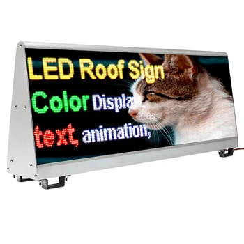 Leadleds Dvigubo Veido LED Vaizdo Ekrane Automobilių Top Reklamos Pasirašyti Taksi Stogo Skaitmeninių Ženklų RGB Full Lauko Vandeniui 21