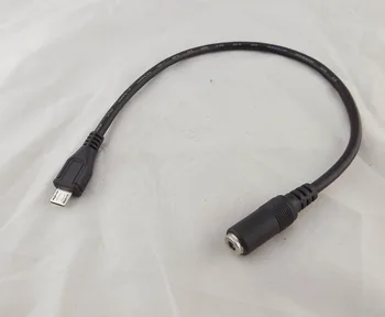 10vnt Micro USB 5 Pin Male-3.5 mm Female AUX Garso Sinchronizavimo Ausinių Adapteris Kabelio Laido 30cm 3