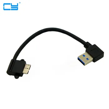 0.2 0.3 M FT 90 Laipsnių Kampu į Kairę USB 3.0 Vyras į Kairę Kampu, Micro USB 3.0 Kabelį, Laidą Black For Mobile HDD 3 Pastaba S5 7