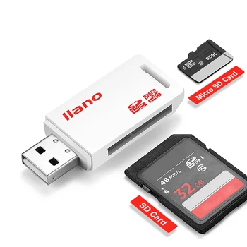 Kortelių Skaitytuvas USB 2.0 SD/Micro SD TF OTG Smart Atminties Kortelės Adapteris Nešiojamas 2 in 1 Mini Dydžio USB2.0 Kortelės Skaitytuvas SD Kortelių Skaitytuvas 4