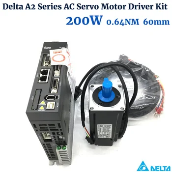 Delta A2 0.64 Nm 200W AC Servo Variklis tvarkyklių rinkinį, ASD-A2-0221-L/U/E/F/M ECMA-C10602RS 220V 60mm RS-485,DMCNET,CANopen,EtherCAT 7