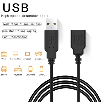 USB 2.0 Extension Cable, USB į USB prailginimo Kabelis Vyrų Vyrų/Moterų USB 2.0 Extender Nešiojamas Automobilio 