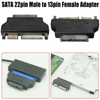 Slimline SATA Adapteris Serial ATA 7+15 22pin Vyrų Slim 7+6 13pin Moterų Adapteris 18