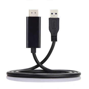 Adapteris, skirtas Staliniams Nešiojamas KOMPIUTERIS USB3.0 Male HDMI Male Kabelis USB 3.0 Šaltinis HDMI Konverteris Kriaukle 22