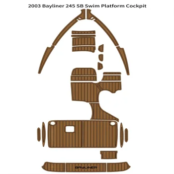 2003 Bayliner 245 SB Plaukti Platforma Kabinos Valtis EVA Putų Tiko Denio Grindų Pad Mat 19