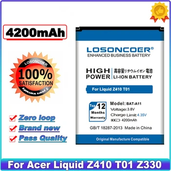 LOSONCOER 4200mAh GPGB-A11 Mobiliojo Telefono Baterija Acer Liquid Z410 T01 Z330 Baterija + Sekimo Numerį 20