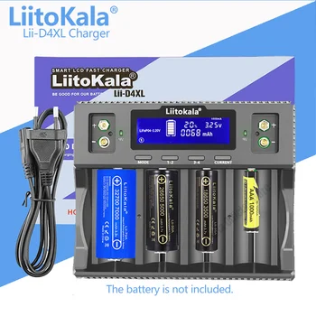 LiitoKala Lii-D4XL 21700 Baterijos Įkroviklio 18650 18350 26650 16340 14500 3.7 v 1.2 V 3.2 V Ni-MH/Cd,AA AAA PK D C baterijos kroviklis 15