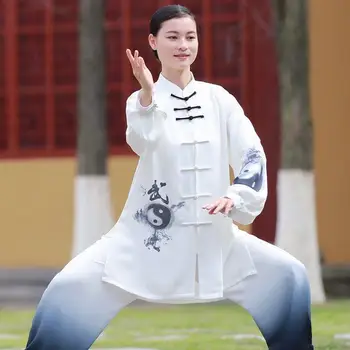 Suaugusiųjų Chi Uniformas Šilko-Kanapių Wushu Kung Fu Kostiumas Tradicinės Kinų Apranga Vyrams, Moterims, Kovos Menų Wing Chun Tango Kostiumai 16