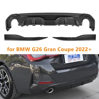 X stiliaus G26 Sausas Anglies pluošto Galinio Buferio Difuzorius BMW 4 serijos G26 Gran Coupe 425i 440i M sportas 2021 2022 Galinis Difuzorius Lūpų