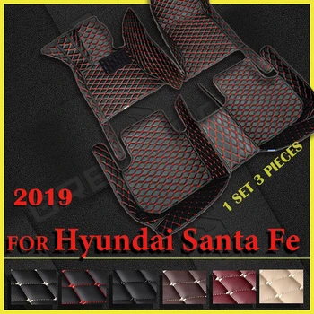 Automobilio Grindų Kilimėliai Hyundai Santa Fe Šešios Vietos 2019 Custom Auto Pėdų Pagalvėlės Automobilių Kilimų Padengti Interjero Priedai 23