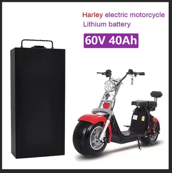 Harley Elektrinių Automobilių Ličio Baterija Vandeniui 18650 Baterija 60V 40Ah Dvi Varantys Sulankstomas Citycoco Elektrinis Motoroleris, Dviratis