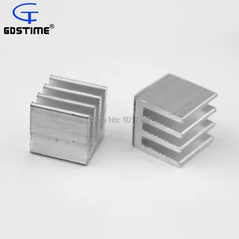 100 Vienetų DAUG IC Lustų rinkinys 10mm x 10 mm x 10mm Chip Radiatorius, Aliuminio Heatsink