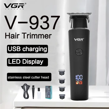 VGR V-937 Plaukų Clipper Belaidžiai Elektriniai Plaukų Žoliapjovės LED Ekranas, Elektros Clippers 