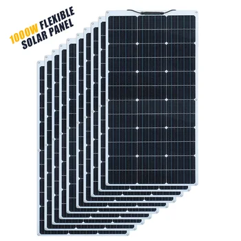 500W 400w 300W 200w 12v portable Solar Panel Lankstus 18V 100W 1000W plokštė LĄSTELIŲ Monokristalinius silicio Saulės Skydelis rinkinys 1