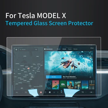 Už Tesla Model X Screen Protector 2023 Grūdintas Stiklas, Apsauginė Plėvelė Navigator Apsaugos Auto Lipdukai, Automobilių Reikmenys 5