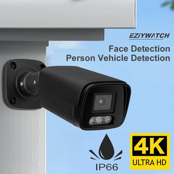 4K 5MP/4MP lauko veido atpažinimo POE tinklo stebėjimo kamera, VAIZDO apsaugos garso įrašymo naktinio matymo 4