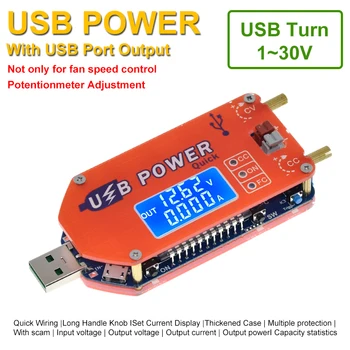 DP3A Skaitmeninis displėjus, USB reguliuojamas maitinimo modulis DC 1-30 V 15W QC 2.0 3.0 FCP Greitai įkrauti laboratorija maitinimo regulador 6