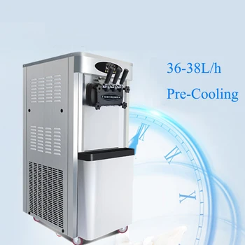 Komercinės Automatinis Ledų Mašina 2800W Saldiklis Vertikalus Naktį Modelis