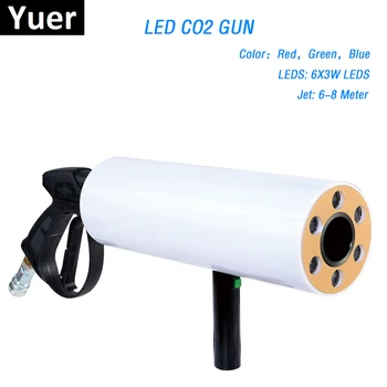 Nemokamas Pristatymas LED CO2 Cryo Klubas Patrankos Kriogeninės Specialiųjų Efektų Co2 Pistoletas purškimo Mašina LED Cryo Ginklą RGB 6PCSx3w Spalvos Skalbimo