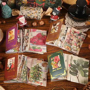 Yoofun 50 lapų Derliaus Augalų, Grybų, Gėlių Lipdukai Linksmų Kalėdų Dekoravimo Reikmenys, Atvirukai Žurnalinė 
