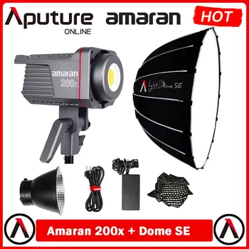 Aputure Amaran 200X Bi-Color COB LED Vaizdo Šviesos 200Ws 2700-6500K + Šviesos Kupolas SE Softbox už Portreto Studija Interviu Filmavimas 6