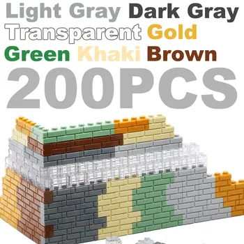 200PCS 1x2 Plytų Tinka Statybinių Blokų, Plytų Sienos Minifigues 98283 6000066 