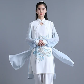 Chi, Drabužiai Moterims, Wushu Drabužius Kung Fu Konkurencijos Drabužius Kovos Meno Vienodas Raukšlių Nemokamai Rankomis Dažyti 2022 Balta
