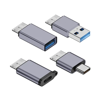 USB-C USB 3.1 Tipo Mikro USB 3.0 Male Duomenų Adapteris 10Gbps Duomenų Galios Nešiojamas SSD Diską 4