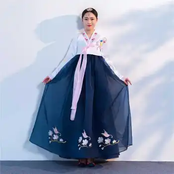 Išsiuvinėti Hanbok Moterų Korėjos Teismas Tradicinių Suknelė, Sijonas Korėjos Suknelė Vestuvių Suknelė Veiklos Kostiumas
