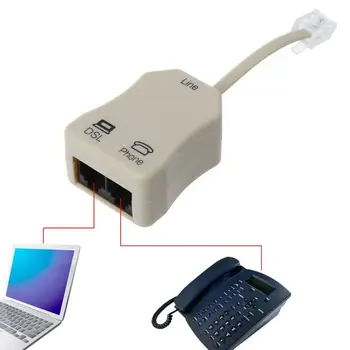 Nešiojamų ADSL Modemo Telefono, Fakso Linija Splitter Filtras Tinklo 1PC tabletė nešiojamas telefono 